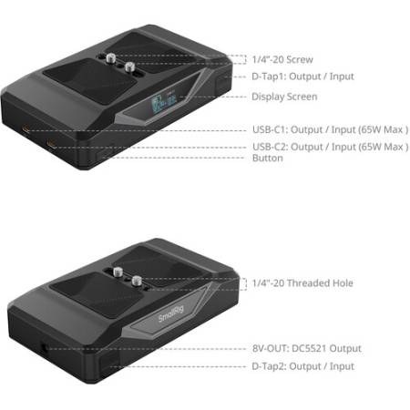 SmallRig 5248 CB75 - zestaw, podstawa aparatu 2w1, wbudowany akumulator + szybkozłączka HawkLock H38